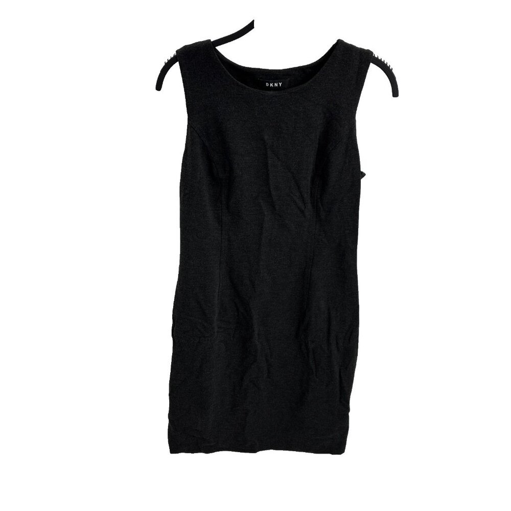 DKNY Womens Size 2 Dress Gray Sleeveless Sheath Cocktail Party Workwear